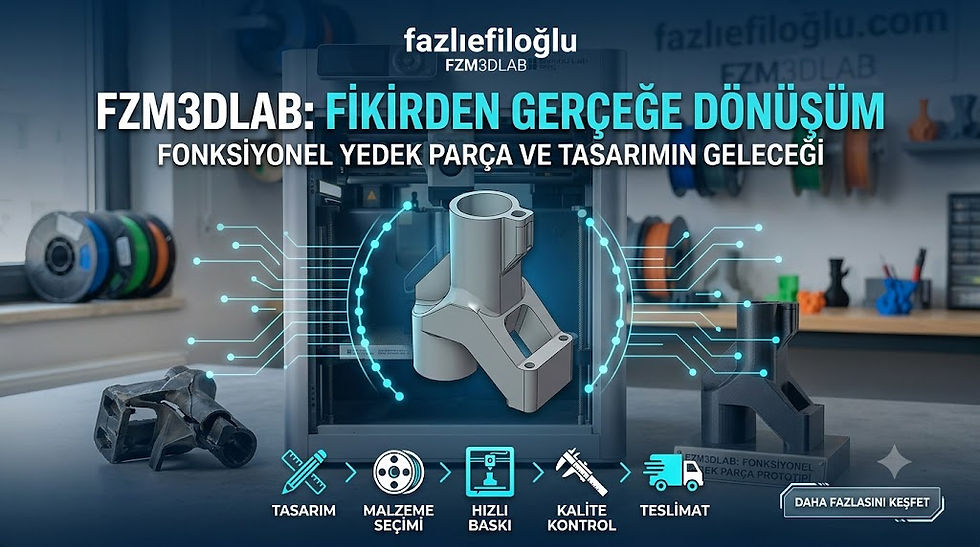 3D Baskı Hizmeti: Fikirlerinizi Ürüne Dönüştürüyoruz.
