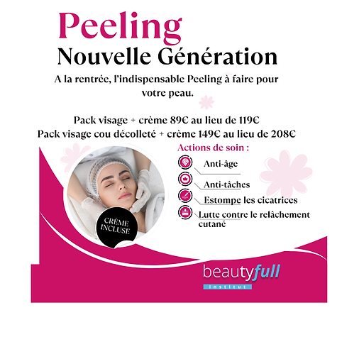 Vous cherchez une peau plus lisse, lumineuse, éclatante et surtout un véritable traitement plutôt qu’un simple soin ? Découvrez pourquoi notre Peeling de la marque Ferrari Professional sera votre allié beauté !  Ce peeling régénérant est un soin esthétique qui vise à rennouveller la peau en profondeur. Contrairement aux anciens peelings, le nôtre ne brûle pas la peau.  Ses bienfaits :   1/ Améliore l'éclat du teint et la texture de la peau.  2/ Réduit les tâches pigmentaires et les irrégularités.  3/ Atténue les ridules et les signes du temps.  4/ Affine le grain de peau.  5/ Aide à réguler les imperfections.