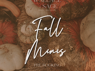 Pre Booking for Fall Mini Sessions