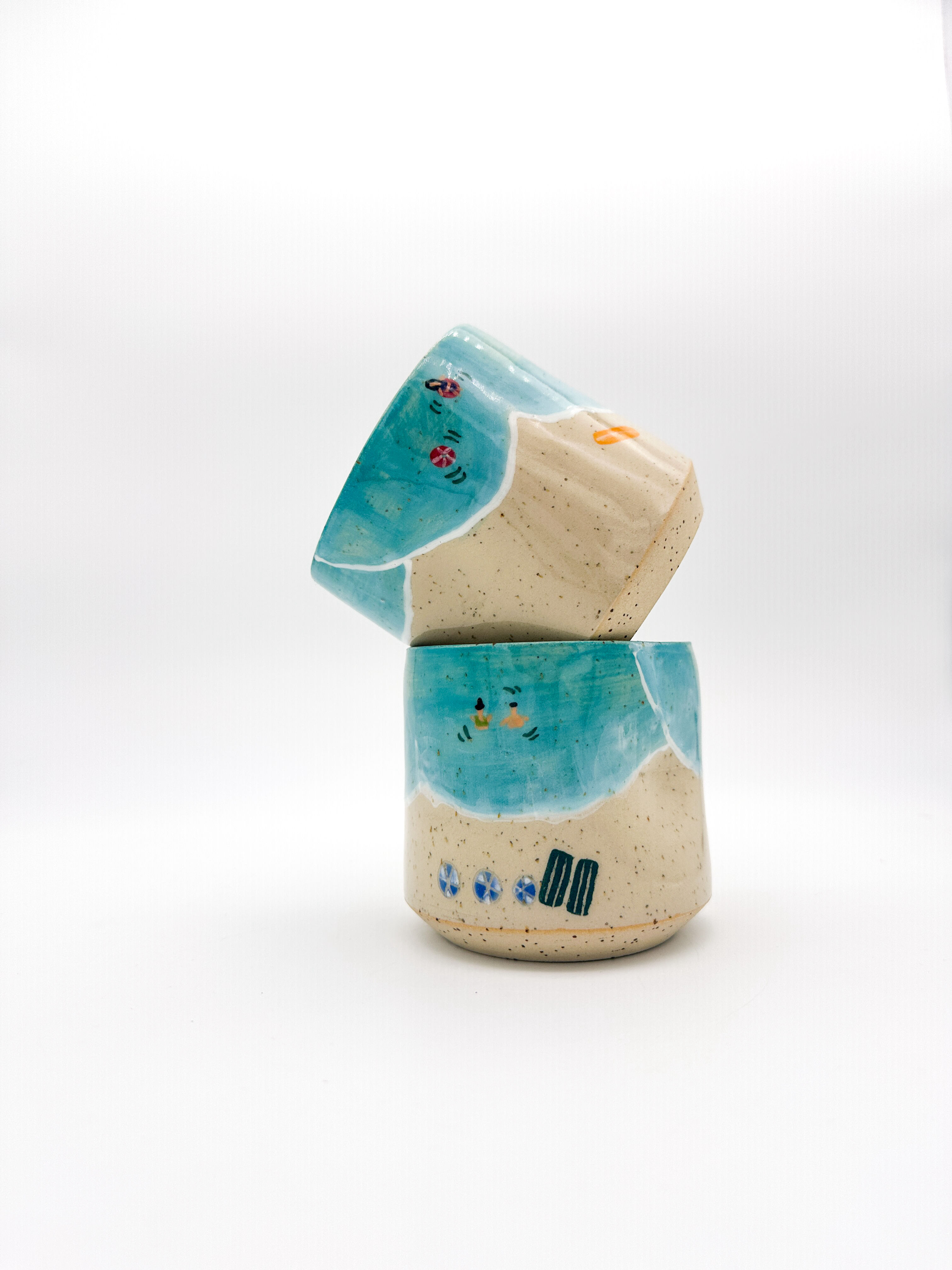 Summer Beach Ceramic Tumbler
