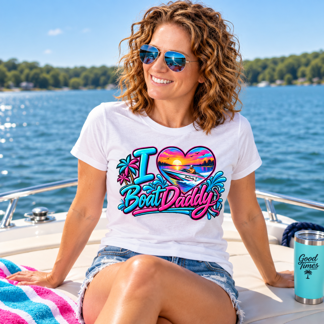 I Love BoatDaddy Women's Boyfriend T-Shirt