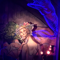 Detail: Illuminated Whale Spirit Lantern Tunnel