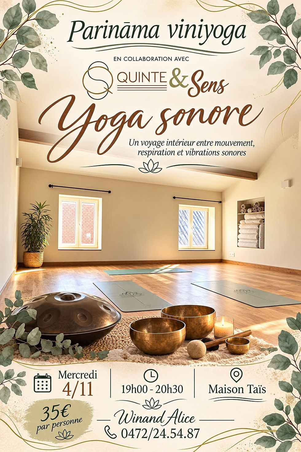 Yoga en musique chez Maison Taïs