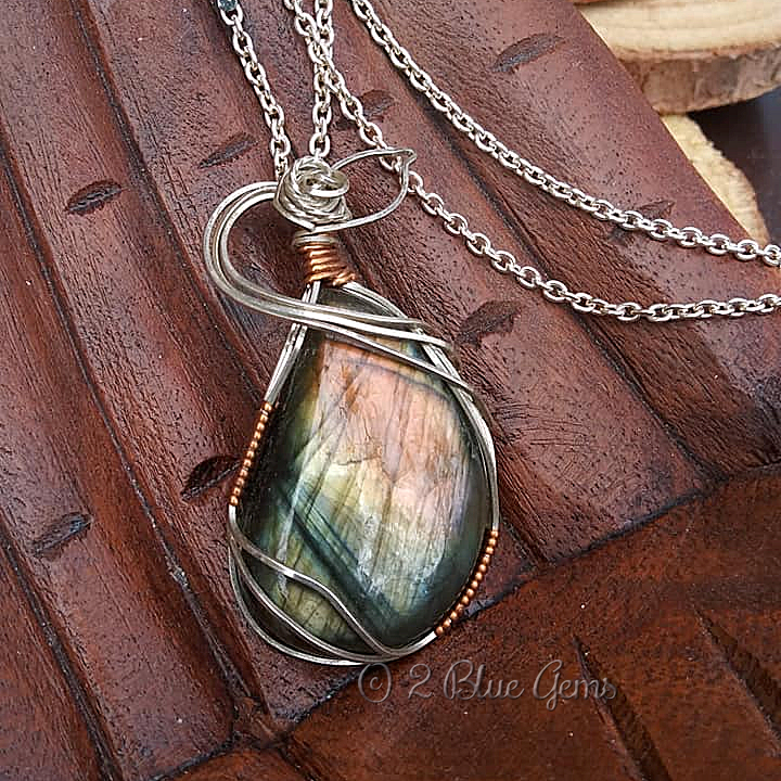 Thumbnail: Labradorite in Sterling Silver and Copper