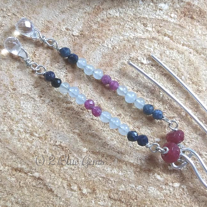 Thumbnail: "Tiffany" Multi-Gemstone & Sterling Minimalist