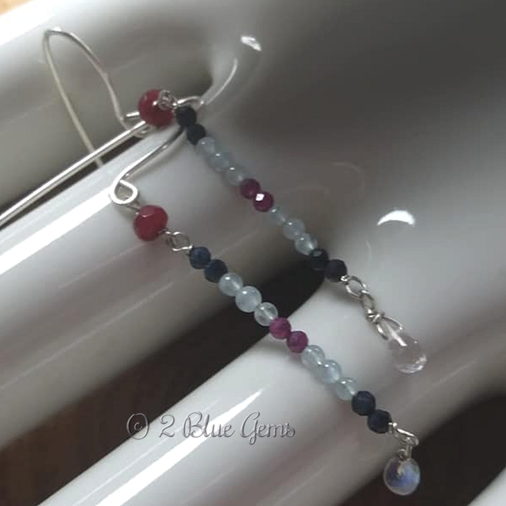Thumbnail: "Tiffany" Multi-Gemstone & Sterling Minimalist