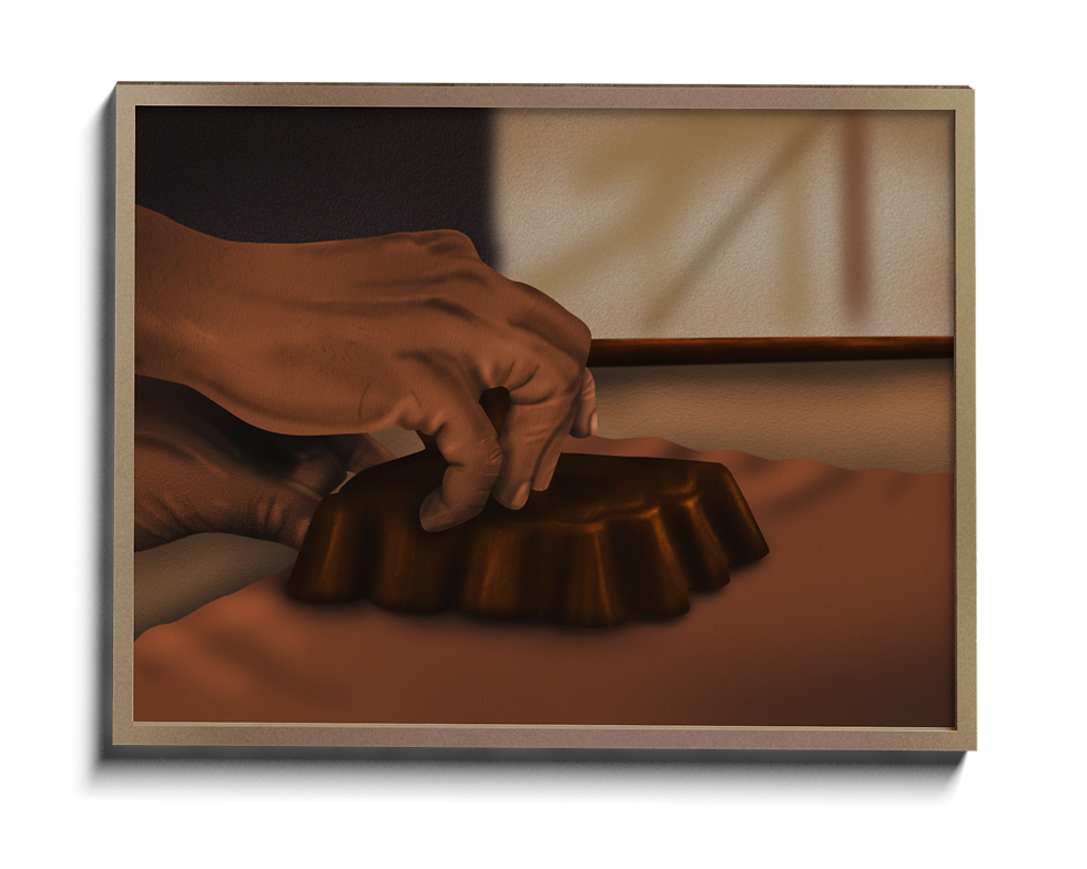 illustration design project by grayom for Kosa silk sari for nift craft cluster in Maharashtra