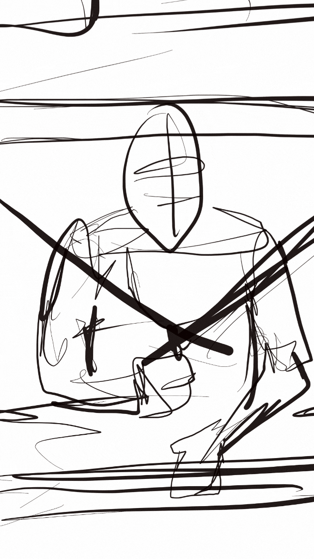 Illustration process from sketch to digital artwork