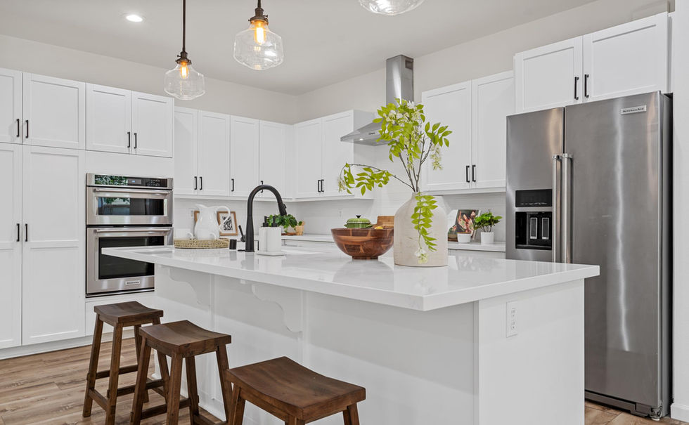 A spacious and beautiful island home.