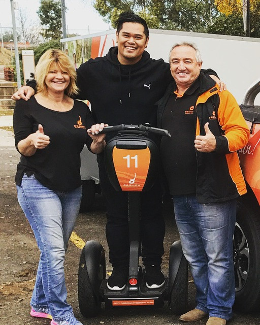 Cindy and Shane of Segway Sensation SA with MANABOUTADL Founder Eric Cruz