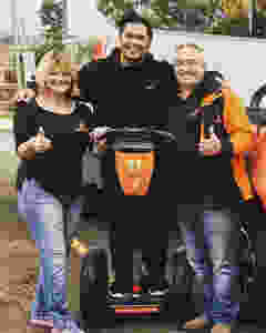 Cindy and Shane of Segway Sensation SA with MANABOUTADL Founder Eric Cruz