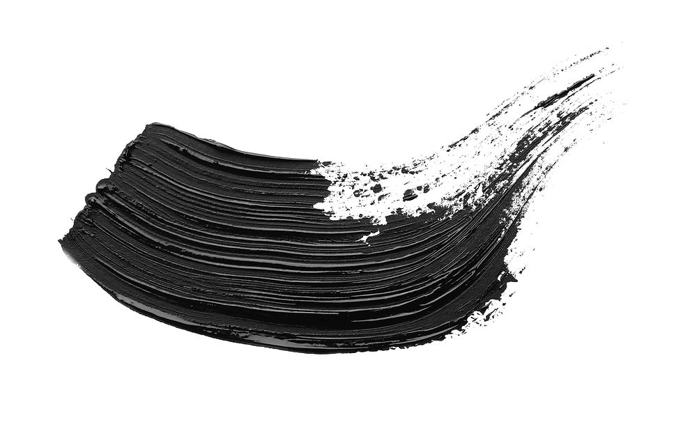 Brushstrokes of black oil paint on white background, top view.jpg