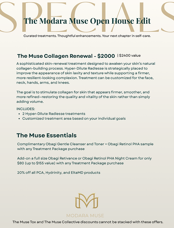 Modara Muse Reston October Specials