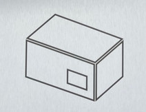Briefkasten mit Paketbox (Paketbriefkasten) mit Gravur im Detail