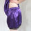 Thumbnail: SIZE 12: Purple Satin Shorts with Lace Trim