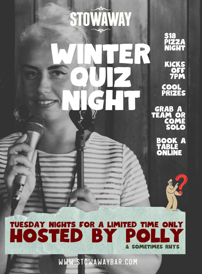 Test your trivia knowlegde with a quiz every Tuesday night. Free entry.