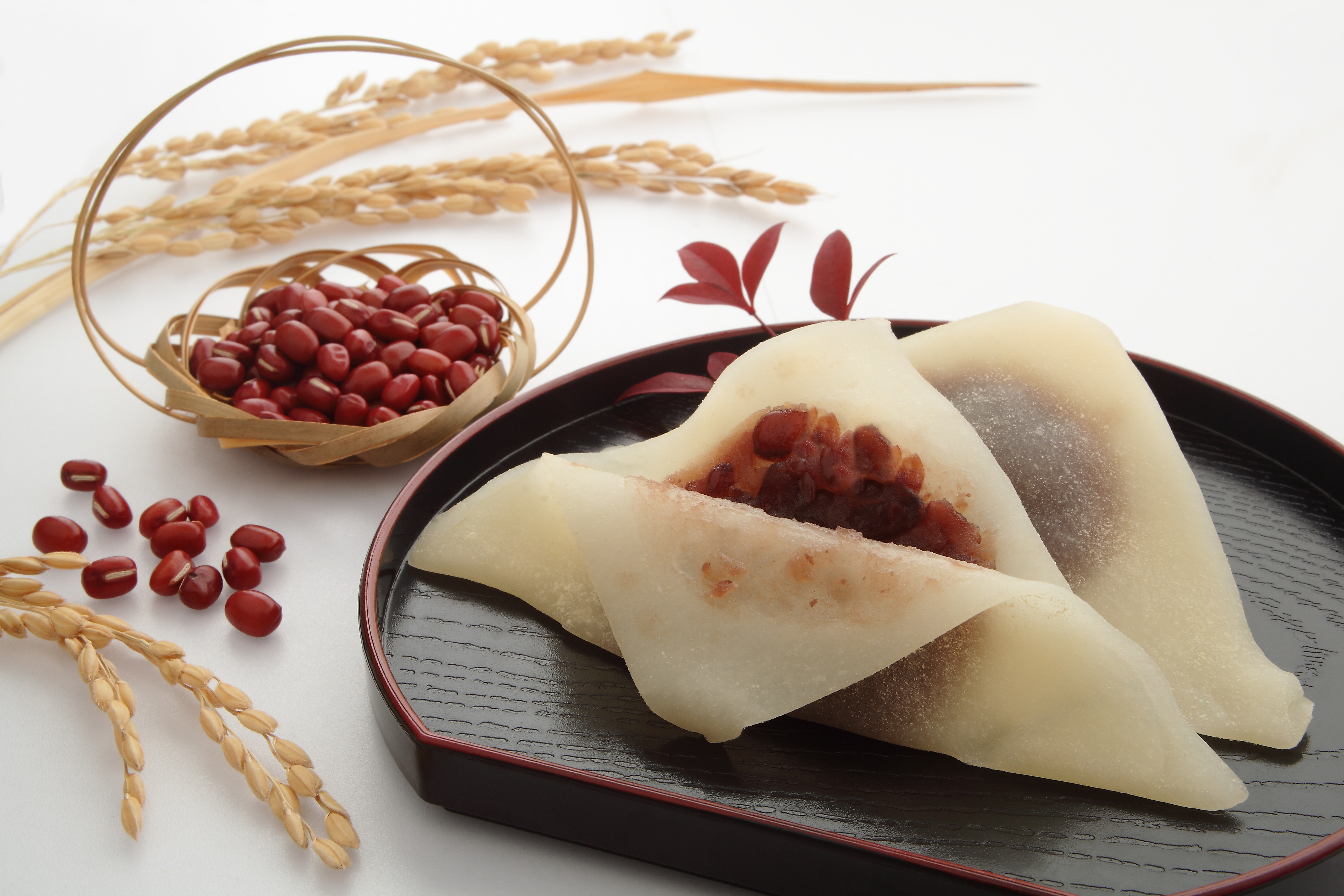Yatsuhashi - gâteau de riz et haricots rouges