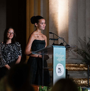 Zoé Lyles delivering the keynote address at the Vintage Affair gala benefiting Children’s National Hospital