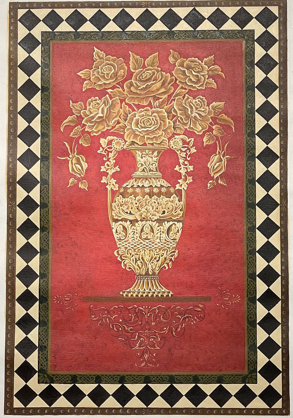 Thumbnail: The Frame of Scarlet Vase Canvas Roll Painting