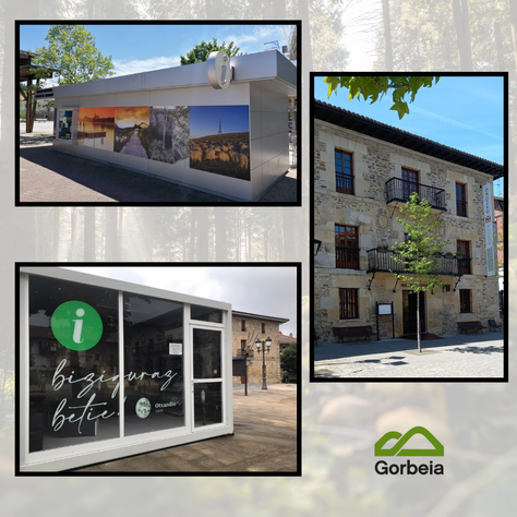 Horario de verano de las oficinas de turismo de Gorbeia