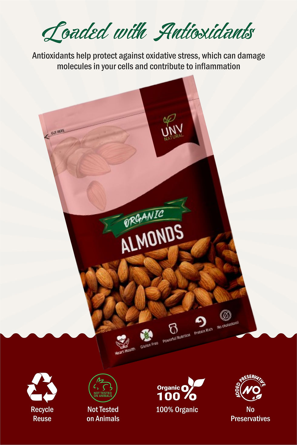 Miniaturbild: UNV Organic Dry Fruit Almond (Badam)