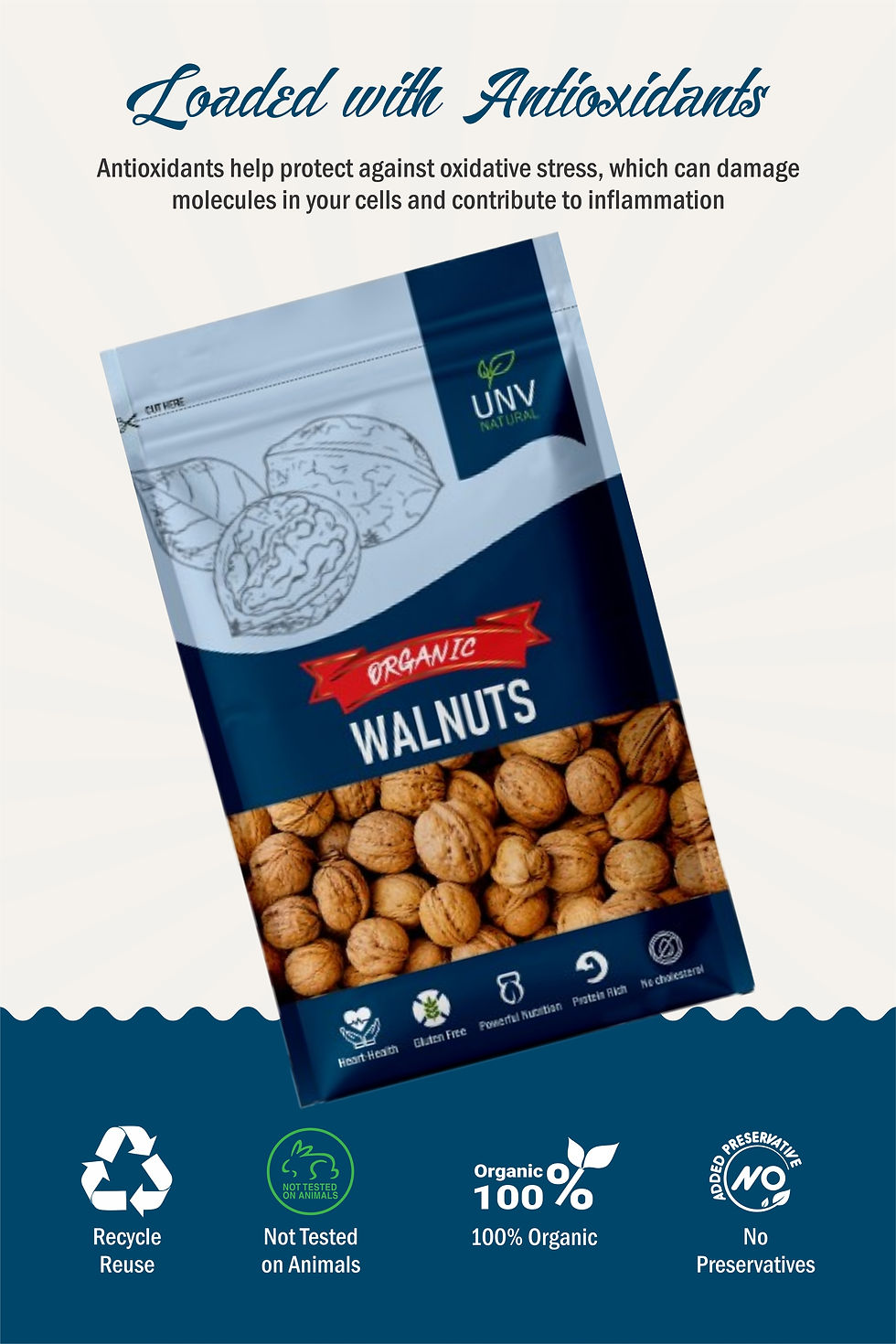 Miniaturbild: UNV Organic Dry Fruit Walnuts (Akhrot)