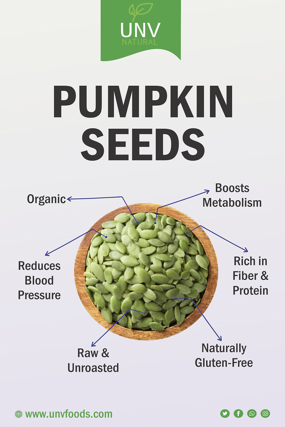 Miniaturbild: UNV Organic Raw Pumpkin Seeds
