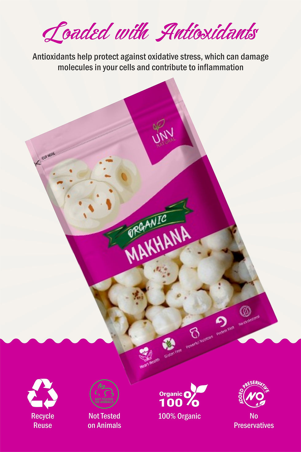 Miniature : UNV Organic  Foxnut (Makhana)