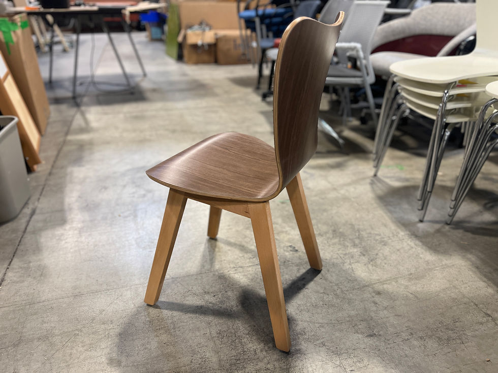 Thumbnail: All Wood Guest Chair with Light Wood Base