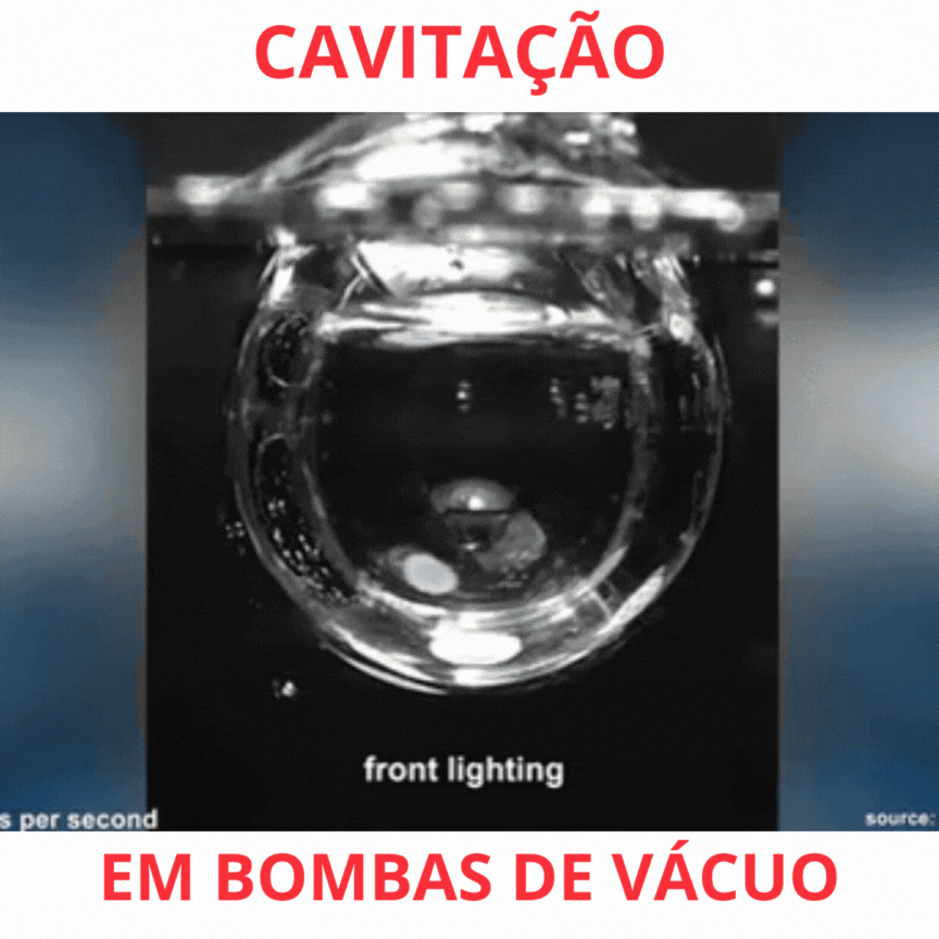 cavitação em bomba de vacuo de anel liquido