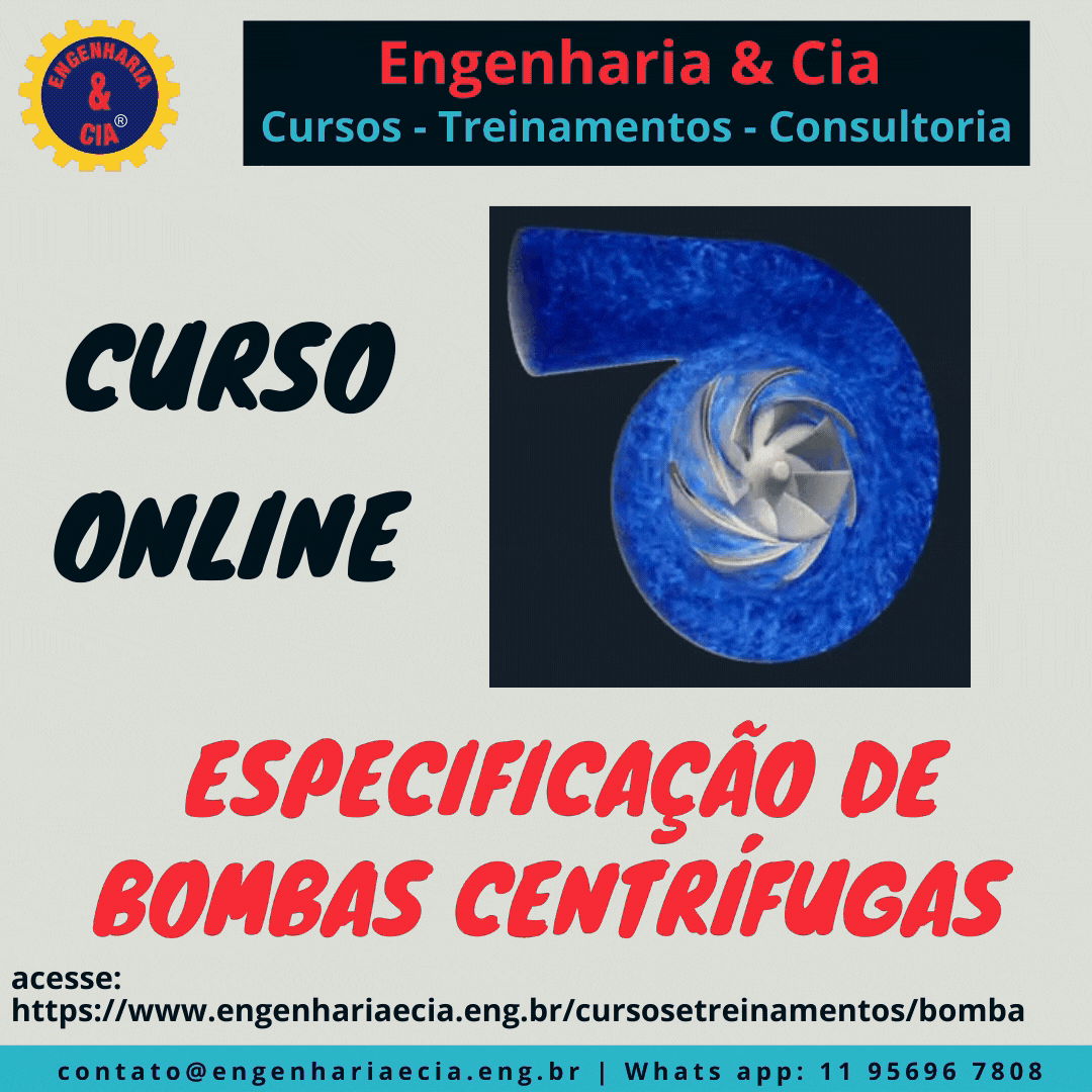 CURSO ESPECIFICAÇÃO DE BOMBAS CENTRÍFUGAS