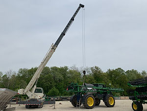 Crane lifting object