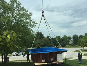 Crane lifting object
