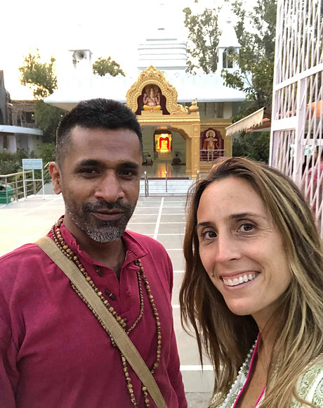 Swami and Luna at Neem Karoli Temple, Ri