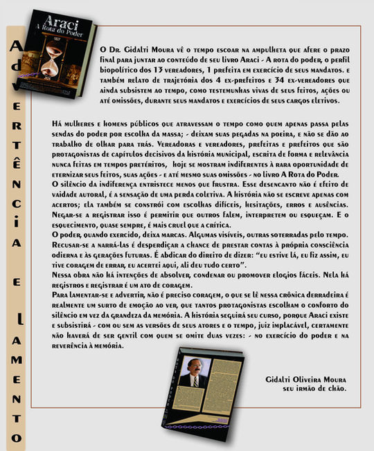 Advertência e Lamento