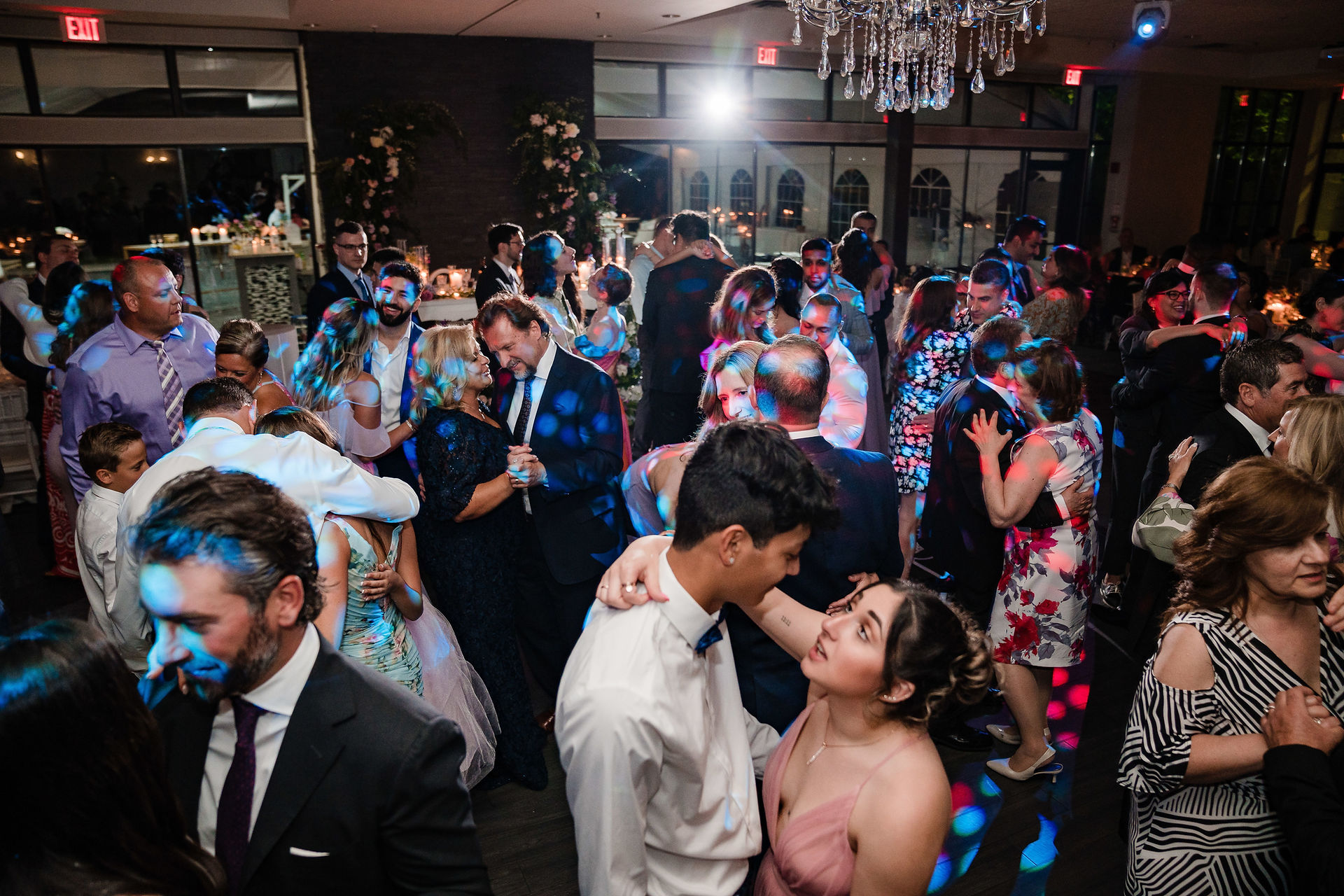 Guests slow dancing