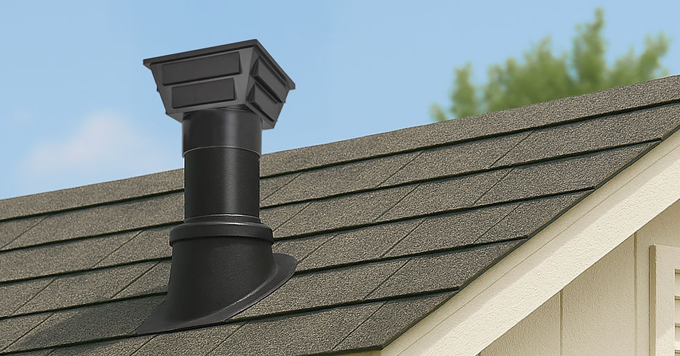 Johnny Hat installed on a 3" ventilation pipe
