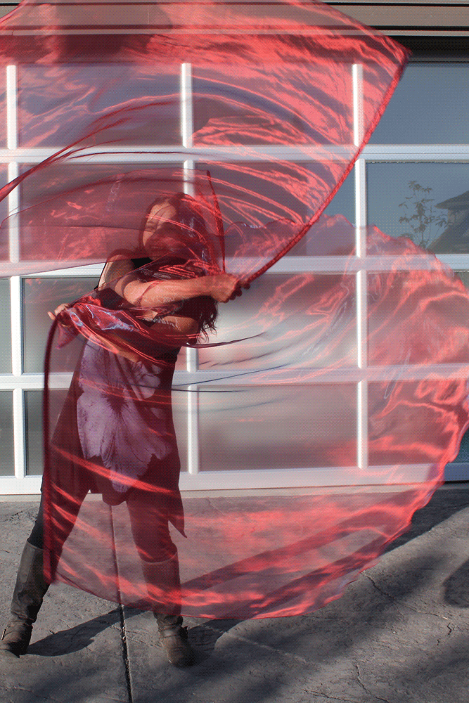 Thumbnail: 2 Tone Sheer O.Z. - Teal/Red - RTS