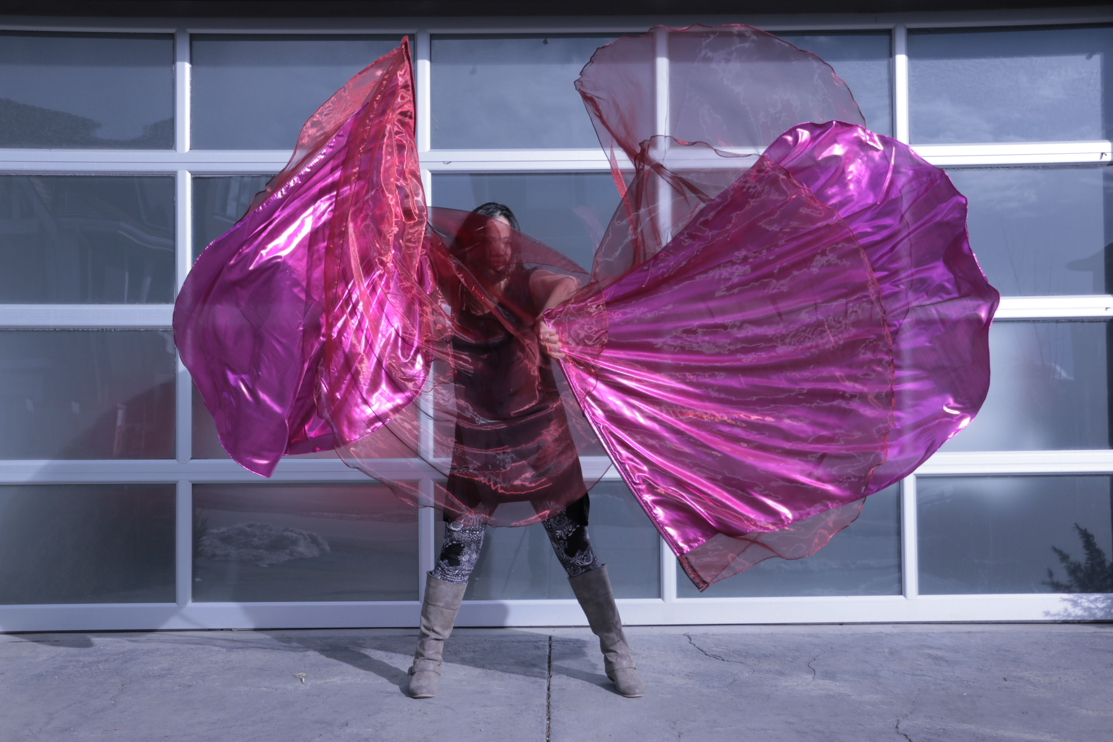 Triple Layer Easy to use worship flags Fuchsia