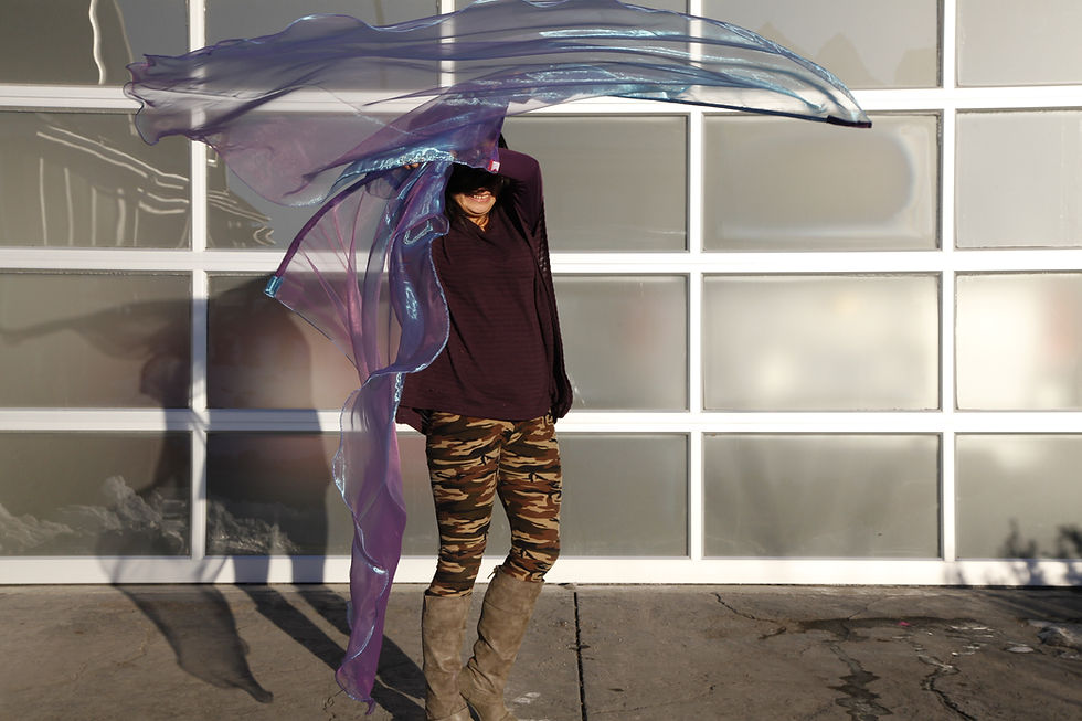 Thumbnail: 2 Tone Sheer O.Z. - Lavender/Aqua - RTS