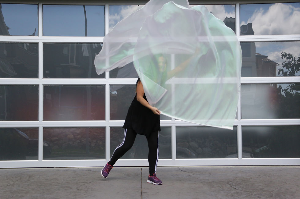 Thumbnail: Iridescent Glow Flags in Movement