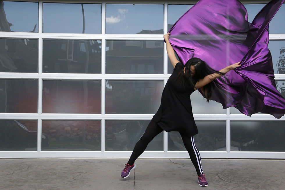 Worship Flags Liquid Fire Purple Black in Movement