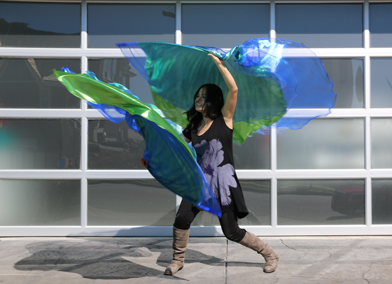 Thumbnail: Multi Triple Layer Anointed worship flags