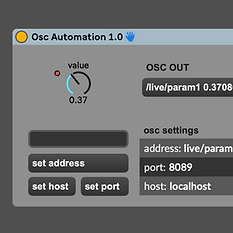 OSC Sender plugin, Max for Live