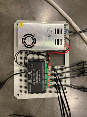 LED DMX decoder assembly for IO Disco art installation.