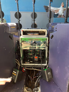 Seequel art installation LED DMX decoders in 19" rack