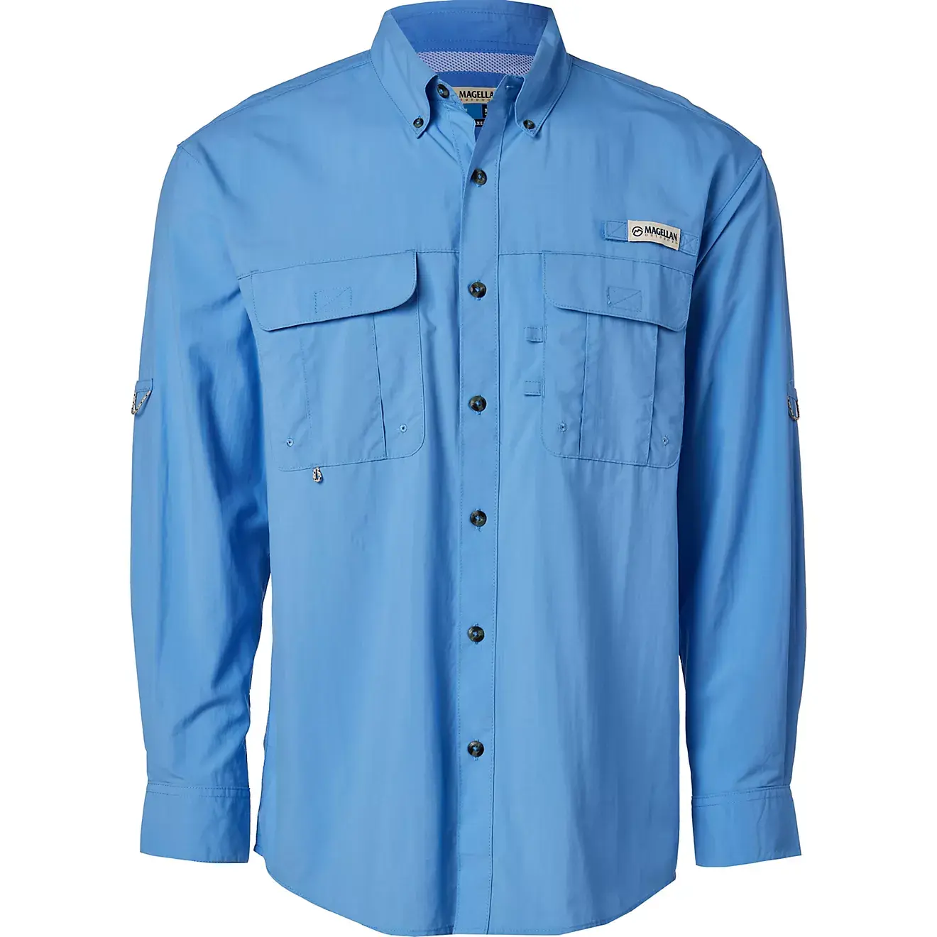 Camisa de Hombre Magellan Laguna Madre Manga Larga Azul Celeste