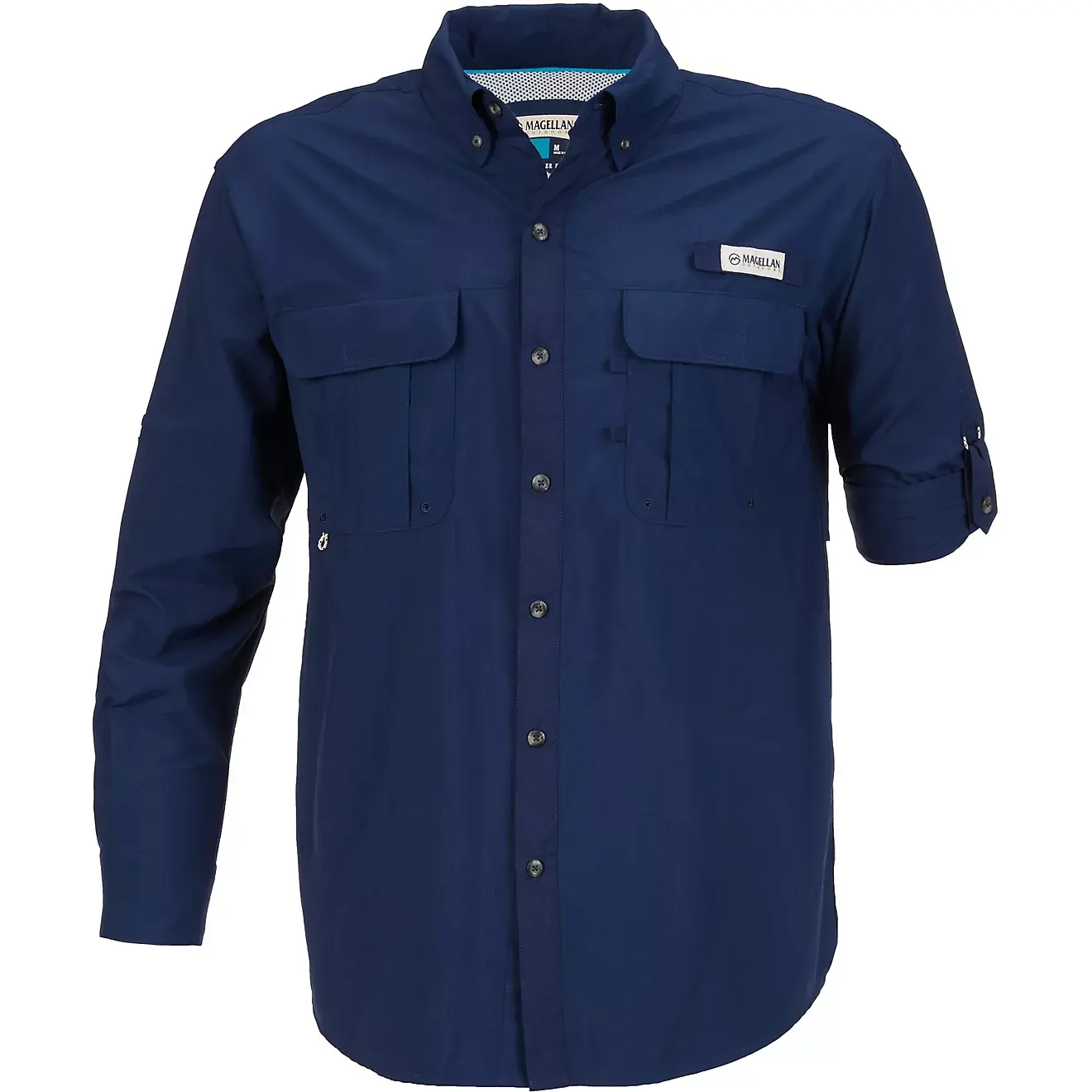 Camisa de Hombre Magellan Laguna Madre Manga Larga Azul Marino