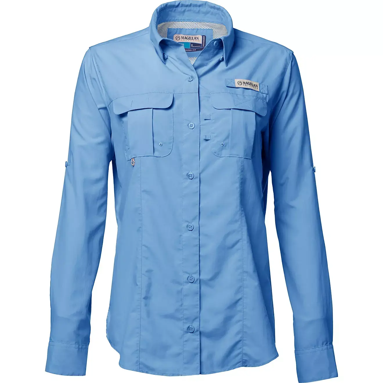 Camisa de Mujer Magellan Laguna Madre Manga Larga Color Azul Celeste