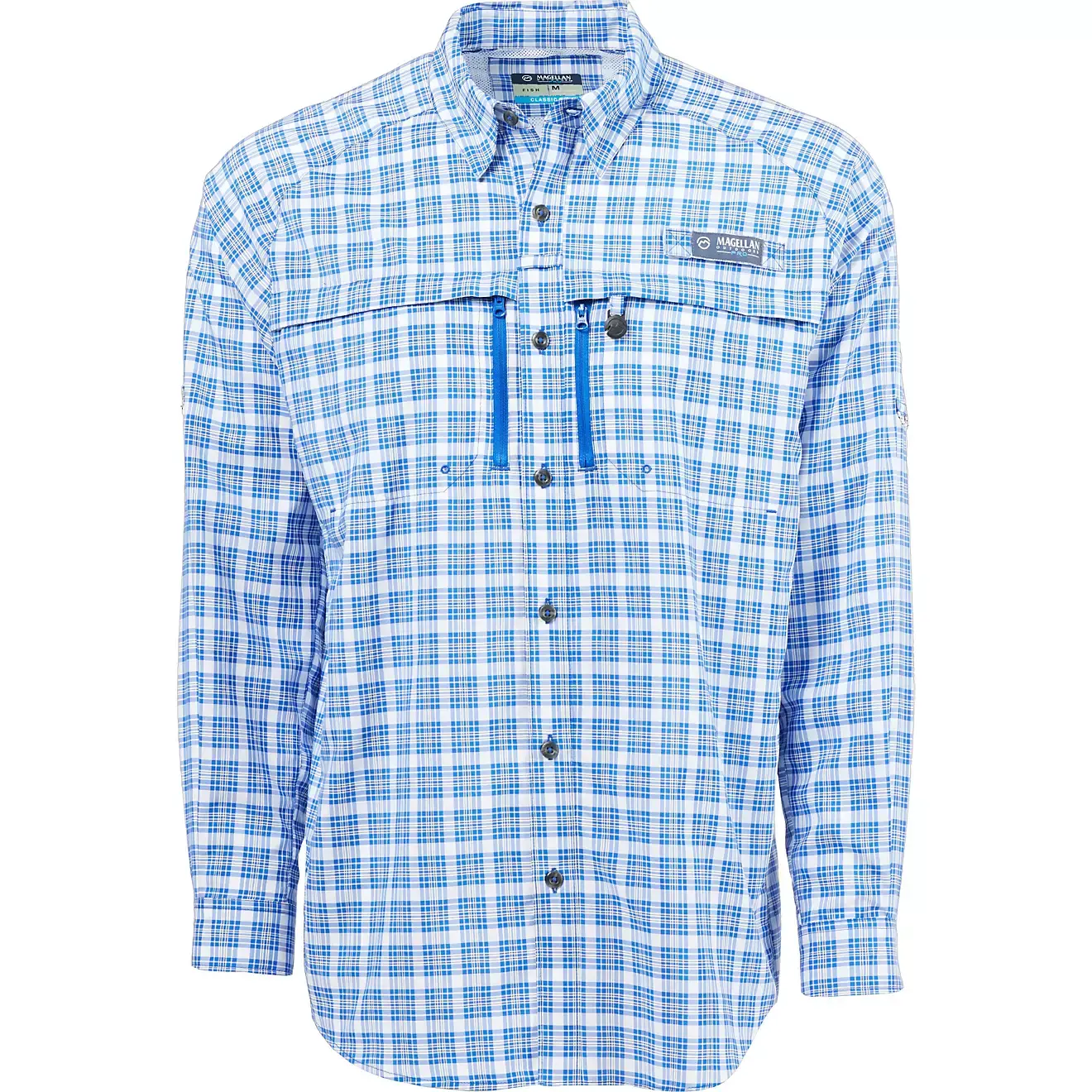 Camisa de Hombre Magellan Plaid Pro Angler Manga Larga Color Surf The Web